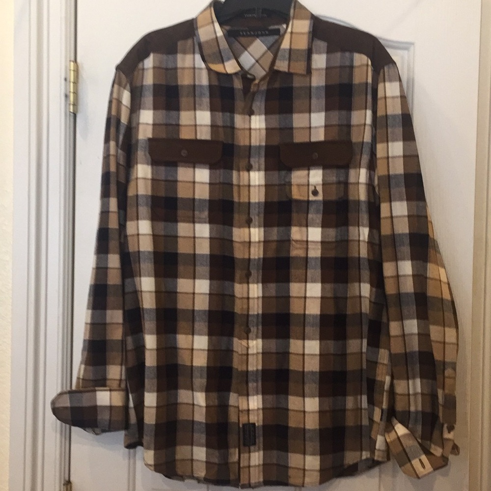 Men’s collar button up l/s shirt